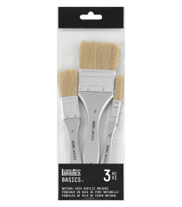 Liquitex Basics Brush set 3 Hog Spalters